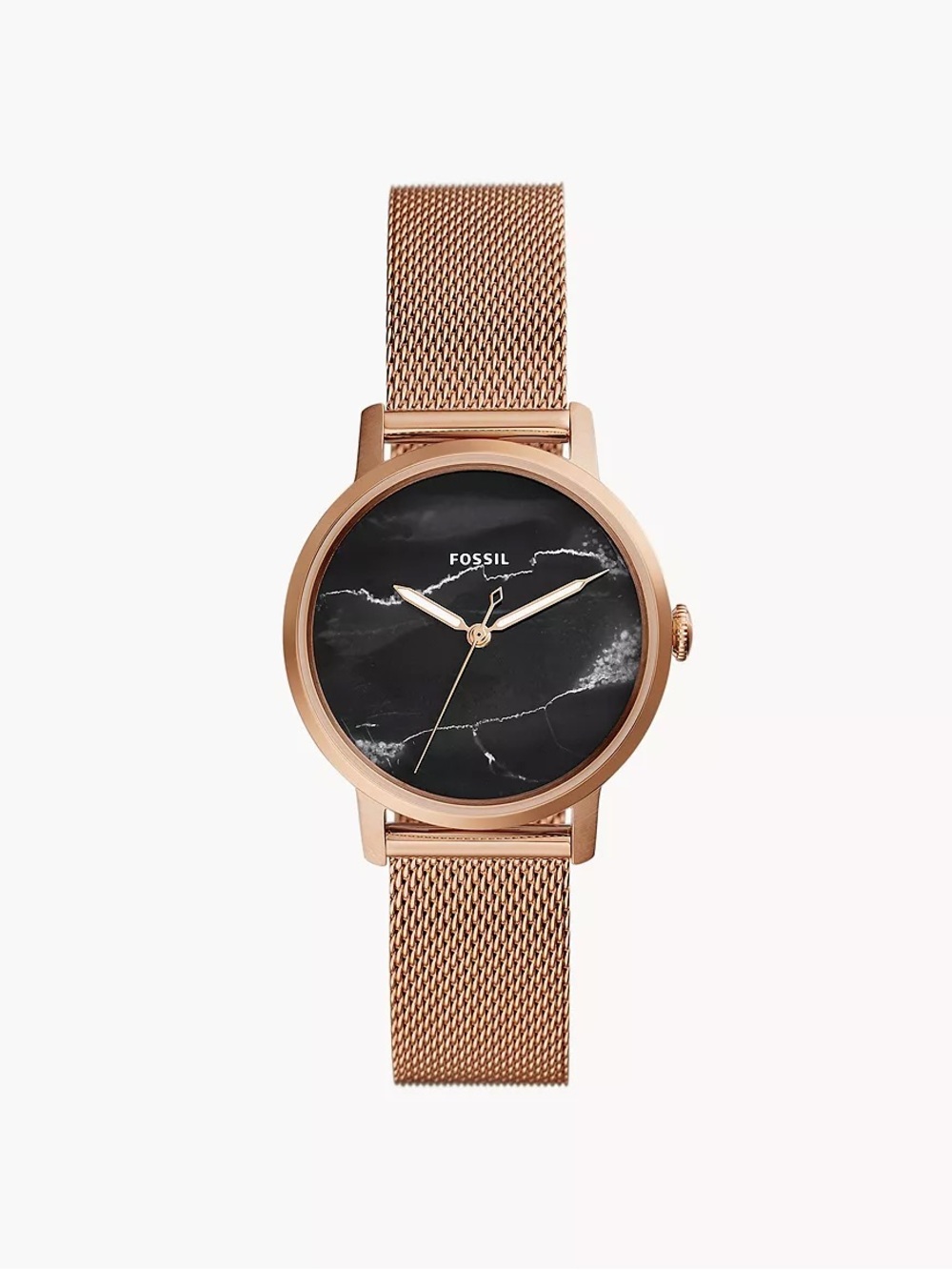 NWT Fossil Neely Three-Hand Rose Gold-Tone Stainless Steel Watch